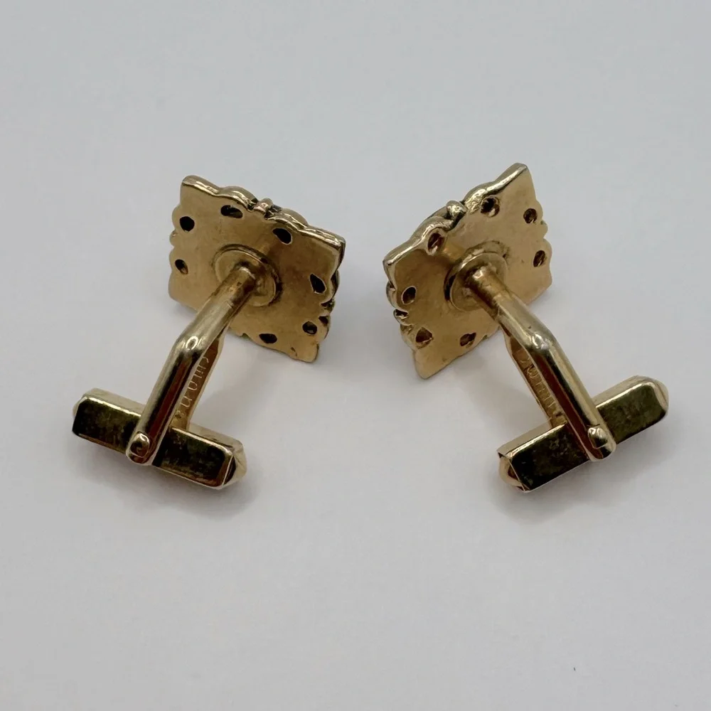 SWANK Vintage Gold-Tone Filigree Cufflinks